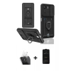 MARSİLYAN™- Redmi 13C Kılıf Vadi Form Prime - Siyah 6D Antistatik Mat Seramik Hayalet Nano Ekran Koruyucu + Kamera Lens Koruma Cam - SF
