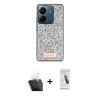 MARSİLYAN™- Redmi 13C Kılıf Vadi Klasik Serisi - Şeffaf Pasifik Cam Ekran Koruyucu + Kamera Lens Koruma Cam - SF