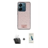 MARSİLYAN™- Redmi 13C Kılıf Vadi Klasik Serisi - Şeffaf Pasifik Cam Ekran Koruyucu + Kamera Lens Koruma Cam - SF