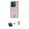 MARSİLYAN™- Redmi 13C Kılıf Vadi Klasik Serisi - Siyah Joko Magic 5D Cam + Şeffaf Kamera Lens Koruma Cam