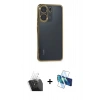 MARSİLYAN™- Redmi 13C Kılıf Vadi Minimal - Siyah 3D Antistatik Seramik Nano Ekran Koruyucu + Şeffaf Kamera Lens Koruma Cam