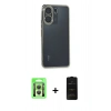 MARSİLYAN™- Redmi 13C Kılıf Vadi Minimal - Siyah 6D Antistatik Mat Seramik Hayalet Nano Ekran Koruyucu + Raze Metal Kamera Lens - GS