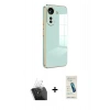 MARSİLYAN™- Redmi 13C Kılıf Yankı Serisi - Şeffaf Pasifik Cam Ekran Koruyucu + Kamera Lens Koruma Cam - SF