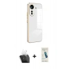 MARSİLYAN™- Redmi 13C Kılıf Yankı Serisi - Şeffaf Pasifik Cam Ekran Koruyucu + Kamera Lens Koruma Cam - SF
