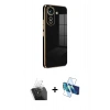 MARSİLYAN™- Redmi 13C Kılıf Yankı Serisi - Siyah 3D Antistatik Seramik Nano Ekran Koruyucu + Kamera Lens Koruma Cam - SF