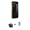 MARSİLYAN™- Redmi 13C Kılıf Yankı Serisi - Siyah Joko Magic 5D Cam + Şeffaf Kamera Lens Koruma Cam