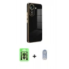 MARSİLYAN™- Redmi 13C Kılıf Yankı Serisi - Siyah Joko Magic 5D Cam + Raze Metal Kamera Lens - SH