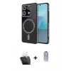 MARSİLYAN™- Redmi 13C Kılıf Zirve Doku Prime - Siyah Joko Magic 5D Cam + Kamera Lens Koruma Cam - SF