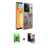 MARSİLYAN™- Redmi 13C Kılıf Zirve Modern Prime - Siyah 3D Antistatik Mat Seramik Nano Ekran Koruyucu + Raze Metal Kamera Lens - SH