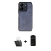 MARSİLYAN™- Redmi 13C Kılıf Zirve Yansıma Serisi - Siyah 6D Antistatik Mat Seramik Hayalet Nano Ekran Koruyucu + Kamera Lens Koruma Cam - SF