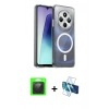 MARSİLYAN™- Redmi 14C Kılıf Ahenk Minimal Serisi - Siyah 3D Antistatik Seramik Nano Ekran Koruyucu + Raze Metal Kamera Lens - SH