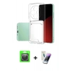 MARSİLYAN™- Redmi 14C Kılıf Doruk Klasik Koleksiyonu - Şeffaf Pasifik Cam Ekran Koruyucu + Raze Metal Kamera Lens - GS