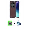 MARSİLYAN™- Redmi 14C Kılıf Kıvılcım Işık Serisi - Siyah 3D Antistatik Seramik Nano Ekran Koruyucu + Raze Metal Kamera Lens - GS