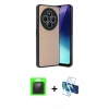 MARSİLYAN™- Redmi 14C Kılıf Kıvılcım Işık Serisi - Siyah 3D Antistatik Seramik Nano Ekran Koruyucu + Raze Metal Kamera Lens - SH