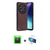 MARSİLYAN™- Redmi 14C Kılıf Kıvılcım Işık Serisi - Siyah 3D Antistatik Seramik Nano Ekran Koruyucu + Raze Metal Kamera Lens - SH