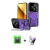 MARSİLYAN™- Redmi 14C Kılıf Kıvılcım Modern Serisi - Şeffaf Pasifik Cam Ekran Koruyucu + Raze Metal Kamera Lens - GS