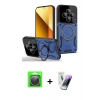 MARSİLYAN™- Redmi 14C Kılıf Kıvılcım Modern Serisi - Şeffaf Pasifik Cam Ekran Koruyucu + Raze Metal Kamera Lens - GS