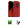 MARSİLYAN™- Redmi 14C Kılıf Kozmos Yansıma Özel Seri - Şeffaf Pasifik Cam Ekran Koruyucu + Raze Metal Kamera Lens - GS