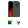 MARSİLYAN™- Redmi 14C Kılıf Kozmos Yansıma Özel Seri - Şeffaf Pasifik Cam Ekran Koruyucu + Raze Metal Kamera Lens - SH