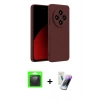 MARSİLYAN™- Redmi 14C Kılıf Kozmos Yansıma Özel Seri - Şeffaf Pasifik Cam Ekran Koruyucu + Raze Metal Kamera Lens - SH