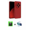 MARSİLYAN™- Redmi 14C Kılıf Kozmos Yansıma Özel Seri - Siyah 3D Antistatik Cam Ekran Koruyucu + Raze Metal Kamera Lens - SH
