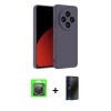 MARSİLYAN™- Redmi 14C Kılıf Kozmos Yansıma Özel Seri - Siyah 3D Antistatik Hayalet Cam Ekran Koruyucu + Raze Metal Kamera Lens - GS