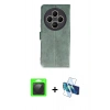 MARSİLYAN™- Redmi 14C Kılıf Siluet Işık Serisi - Siyah 3D Antistatik Cam Ekran Koruyucu + Raze Metal Kamera Lens - SH
