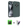 MARSİLYAN™- Redmi 14C Kılıf Yankı Yansıma Özel Seri - Şeffaf Pasifik Cam Ekran Koruyucu + Raze Metal Kamera Lens - SH
