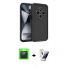 MARSİLYAN™- Redmi 14C Kılıf Yankı Yansıma Özel Seri - Şeffaf Pasifik Cam Ekran Koruyucu + Raze Metal Kamera Lens - SH