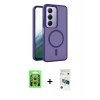 MARSİLYAN™- Redmi 15 4G Kılıf Siluet Minimal Prime - Siyah 3D Antistatik Cam Ekran Koruyucu + Raze Metal Kamera Lens - GS