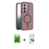 MARSİLYAN™- Redmi 15 4G Kılıf Siluet Minimal Prime - Siyah 3D Antistatik Cam Ekran Koruyucu + Raze Metal Kamera Lens - SH