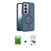 MARSİLYAN™- Redmi 15 4G Kılıf Siluet Minimal Prime - Siyah 3D Antistatik Cam Ekran Koruyucu + Raze Metal Kamera Lens - SH
