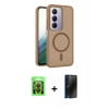 MARSİLYAN™- Redmi 15 4G Kılıf Siluet Minimal Prime - Siyah 3D Antistatik Hayalet Cam Ekran Koruyucu + Raze Metal Kamera Lens - SH