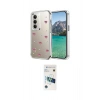 MARSİLYAN™- Redmi 15 4G Kılıf Yörünge Form - Siyah 3D Antistatik Cam Ekran Koruyucu