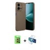 MARSİLYAN™- Redmi 15C 4G Kılıf Eksen Form Prime - Siyah 3D Antistatik Cam Ekran Koruyucu + Raze Metal Kamera Lens - GS