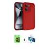 MARSİLYAN™- Redmi 15C 4G Kılıf Yankı Yansıma Özel Seri - Siyah 3D Antistatik Cam Ekran Koruyucu + Raze Metal Kamera Lens - SH