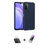 MARSİLYAN™- Redmi 9T Kılıf Ahenk Serisi - Şeffaf Pasifik Cam Ekran Koruyucu + Kamera Lens Koruma Cam - SF