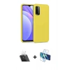 MARSİLYAN™- Redmi 9T Kılıf Ahenk Serisi - Siyah 3D Antistatik Seramik Nano Ekran Koruyucu + Kamera Lens Koruma Cam - SF