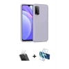 MARSİLYAN™- Redmi 9T Kılıf Ahenk Serisi - Siyah 3D Antistatik Seramik Nano Ekran Koruyucu + Kamera Lens Koruma Cam - SF