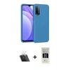 MARSİLYAN™- Redmi 9T Kılıf Ahenk Serisi - Siyah 5D Hayalet Cam Ekran Koruyucu + Kamera Lens Koruma Cam - SF