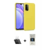 MARSİLYAN™- Redmi 9T Kılıf Ahenk Serisi - Siyah 5D Hayalet Cam Ekran Koruyucu + Kamera Lens Koruma Cam - SF