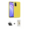 MARSİLYAN™- Redmi 9T Kılıf Ahenk Serisi - Siyah Mat Seramik Nano Ekran Koruyucu + Kamera Lens Koruma Cam - SF