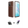 MARSİLYAN™- Redmi 9T Kılıf Eksen Form Prime - Şeffaf Pasifik Cam Ekran Koruyucu + Kamera Lens Koruma Cam - SF