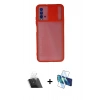MARSİLYAN™- Redmi 9T Kılıf Vadi Çizgi - Siyah 3D Antistatik Seramik Nano Ekran Koruyucu + Kamera Lens Koruma Cam - SF