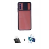 MARSİLYAN™- Redmi 9T Kılıf Vadi Çizgi - Siyah 3D Antistatik Seramik Nano Ekran Koruyucu + Kamera Lens Koruma Cam - SF