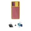 MARSİLYAN™- Redmi 9T Kılıf Vadi Çizgi - Siyah 3D Antistatik Seramik Nano Ekran Koruyucu + Kamera Lens Koruma Cam - SF