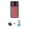 MARSİLYAN™- Redmi 9T Kılıf Vadi Çizgi - Siyah 5D Eko Cam Ekran Koruyucu + Kamera Lens Koruma Cam - SF