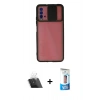 MARSİLYAN™- Redmi 9T Kılıf Vadi Çizgi - Siyah 5D Eko Cam Ekran Koruyucu + Kamera Lens Koruma Cam - SF
