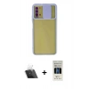 MARSİLYAN™- Redmi 9T Kılıf Vadi Çizgi - Siyah 5D Hayalet Cam Ekran Koruyucu + Kamera Lens Koruma Cam - SF