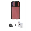 MARSİLYAN™- Redmi 9T Kılıf Vadi Çizgi - Siyah Seramik Nano Ekran Koruyucu + Kamera Lens Koruma Cam - SF